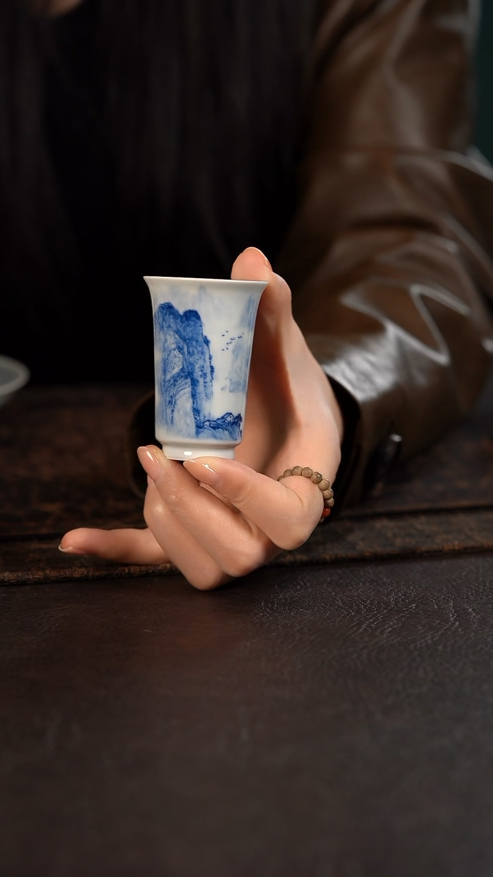 【闪购商品】杯聚澜堂国画山水高闻香杯B