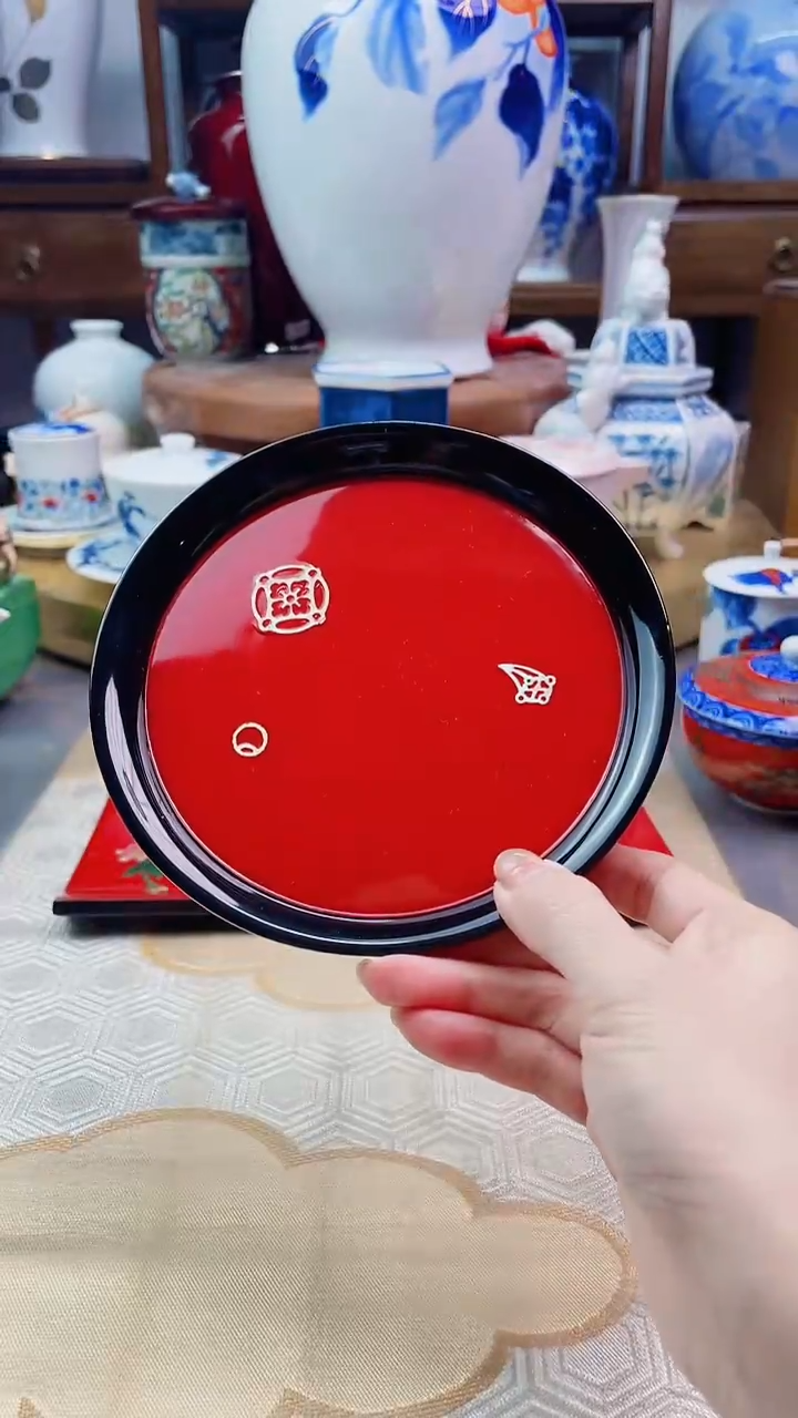 【闪购商品】盘日产螺钿实木盘