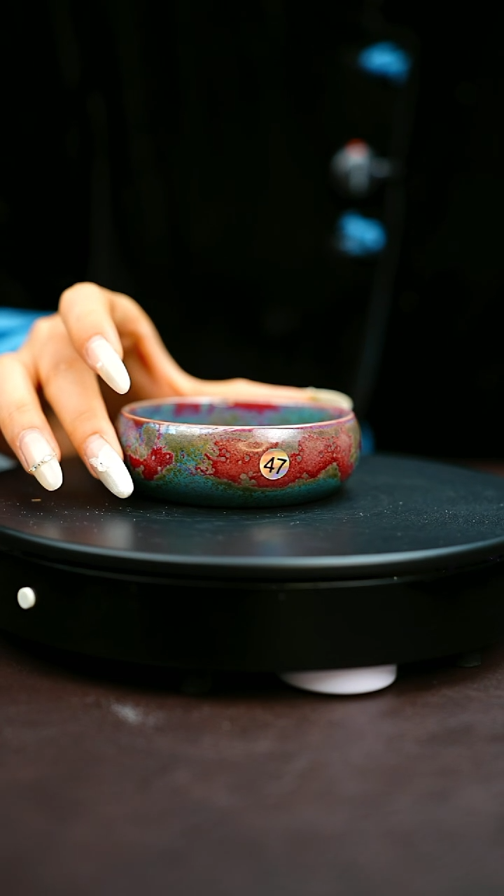 47#原矿钧瓷炉钧釉普洱杯