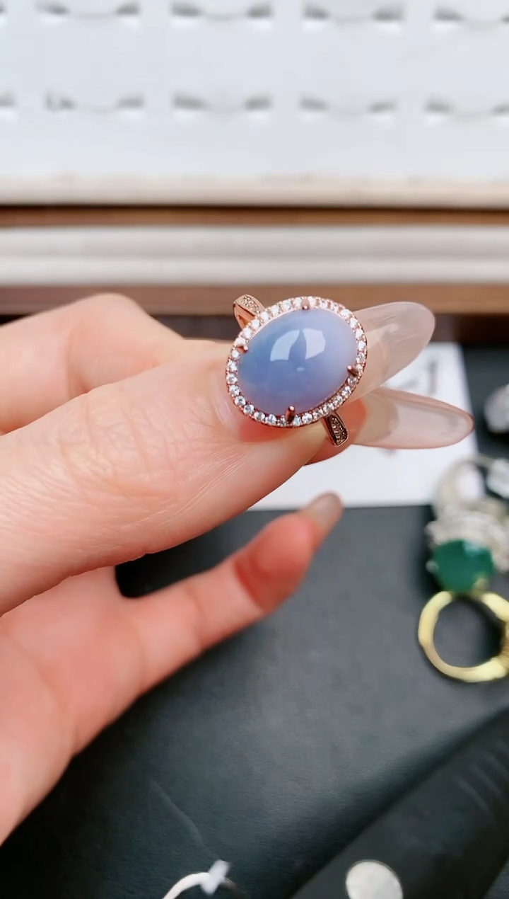【闪购商品】翡翠戒指银S925镶嵌....