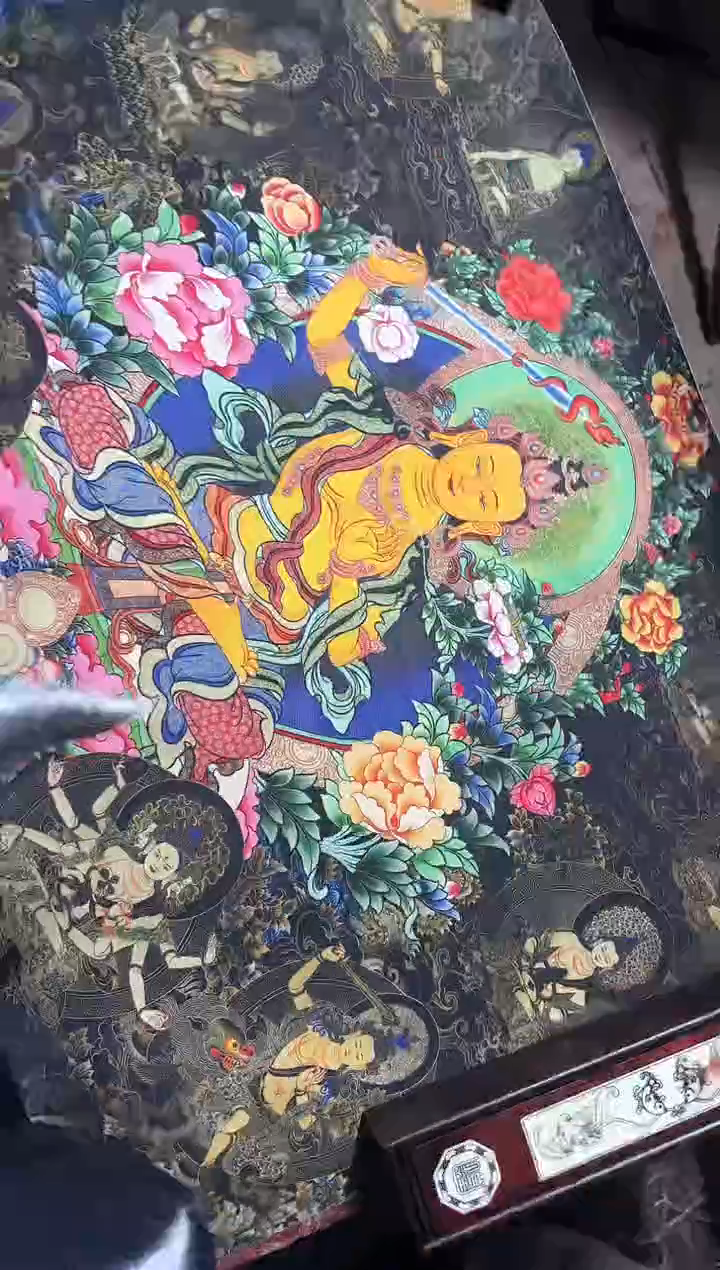 卷轴画卷轴画卷轴画龙妹的唐卡tk16012