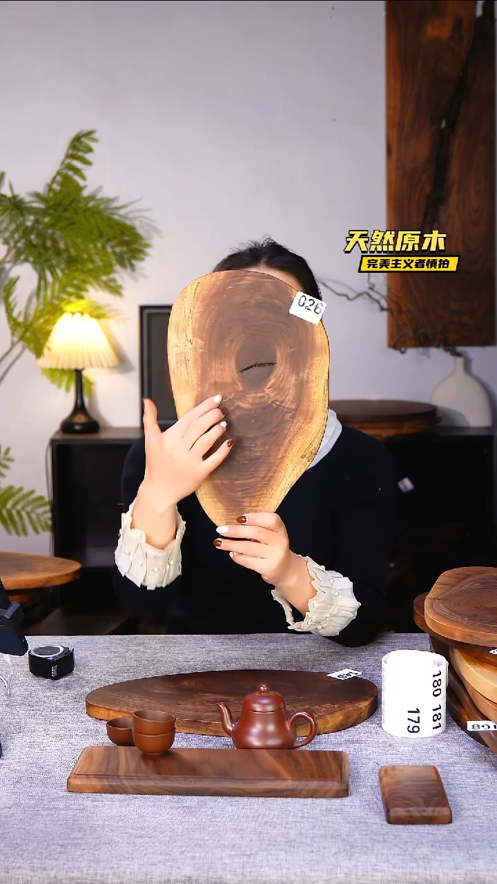 木北美黑胡桃原木.干裂疤结不属于商品质量问题完美主义者慎拍