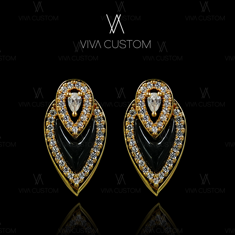 铜合金合成锆石耳饰 致敬经典系列高级感新款毛衣链长款抽拉耳钉G