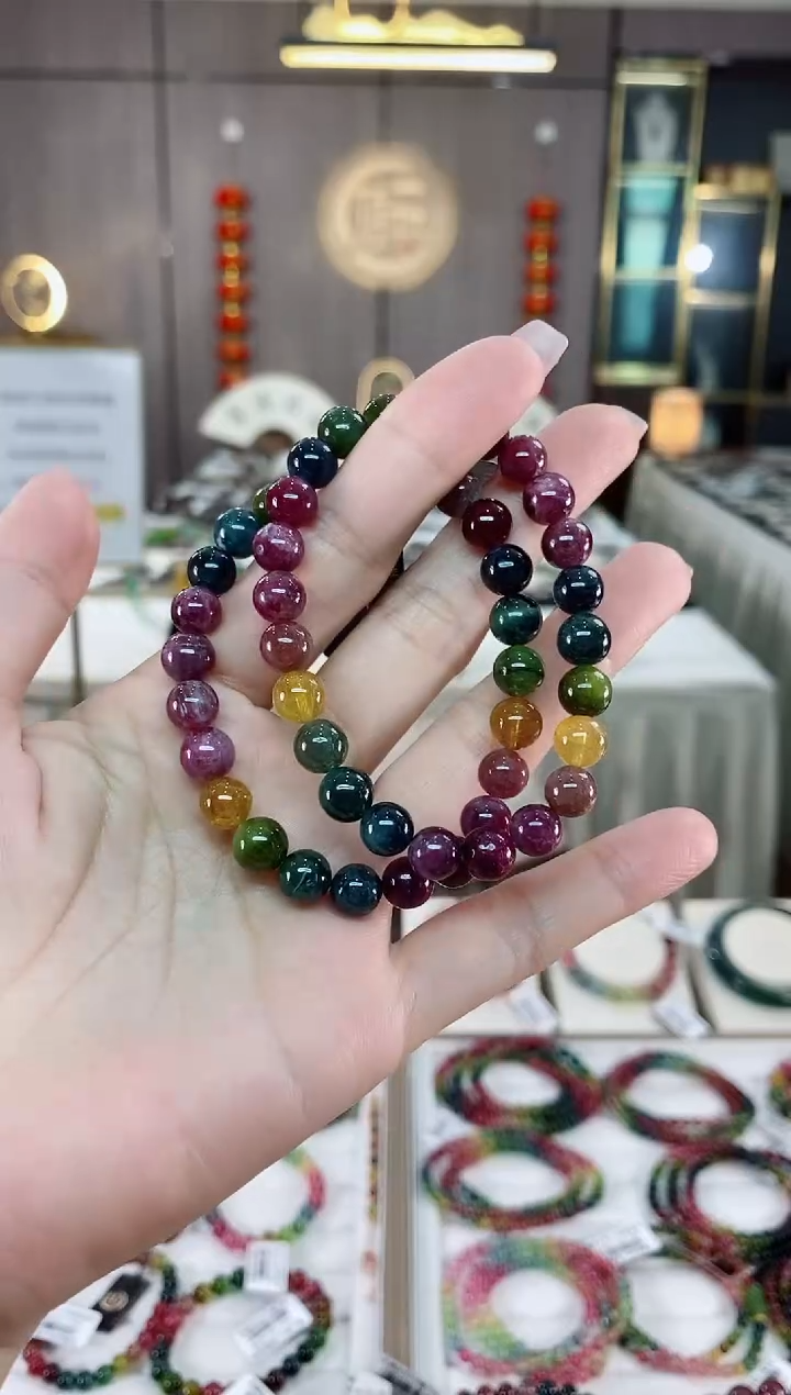 单圈手串7mm+未镶嵌碧玺（多样性发一条）hon