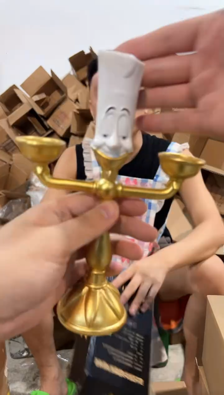 瓷片小号烛台摆件