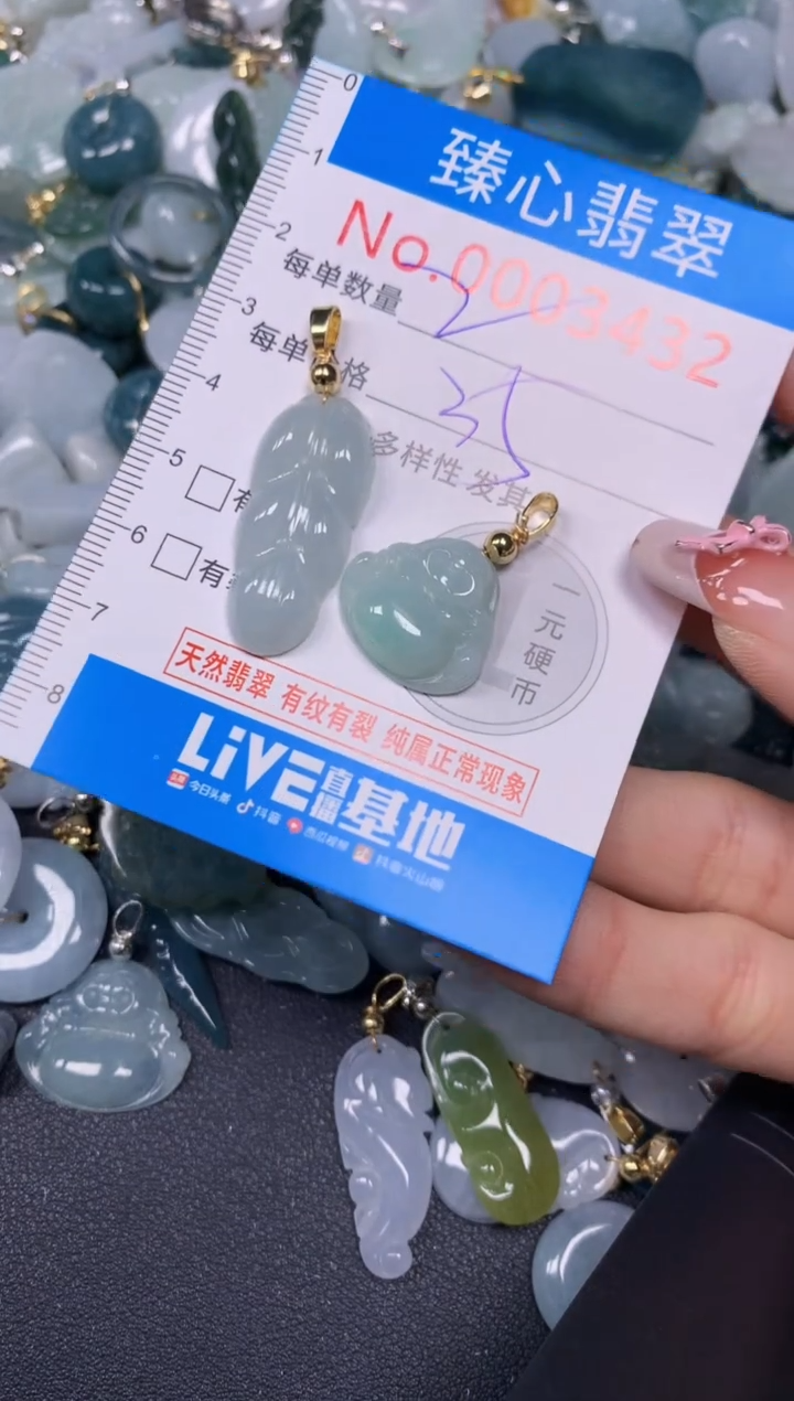 【闪购商品】翡翠颈饰未镶嵌含绳0003432