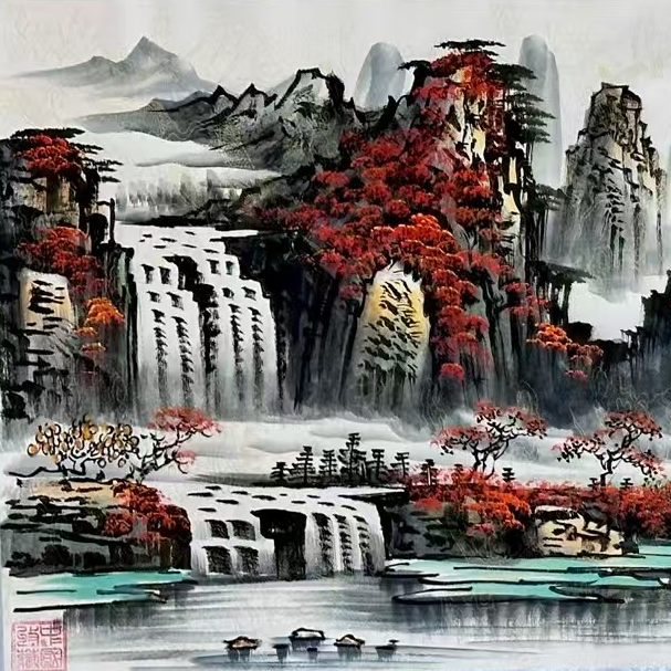 李彦霞作品 《鸿运当头》小六尺