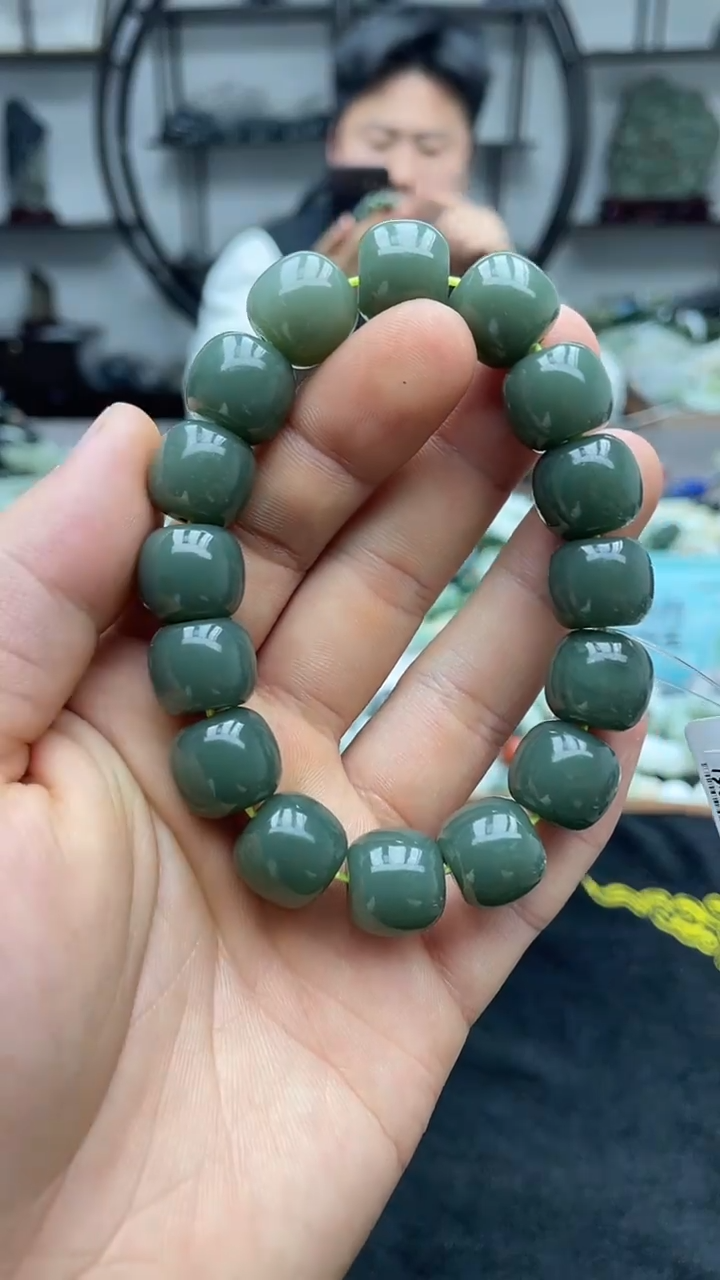 未镶嵌手串和田玉新疆且末蓝14老型