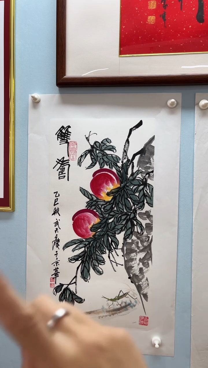 国画武天庆老师双寿图