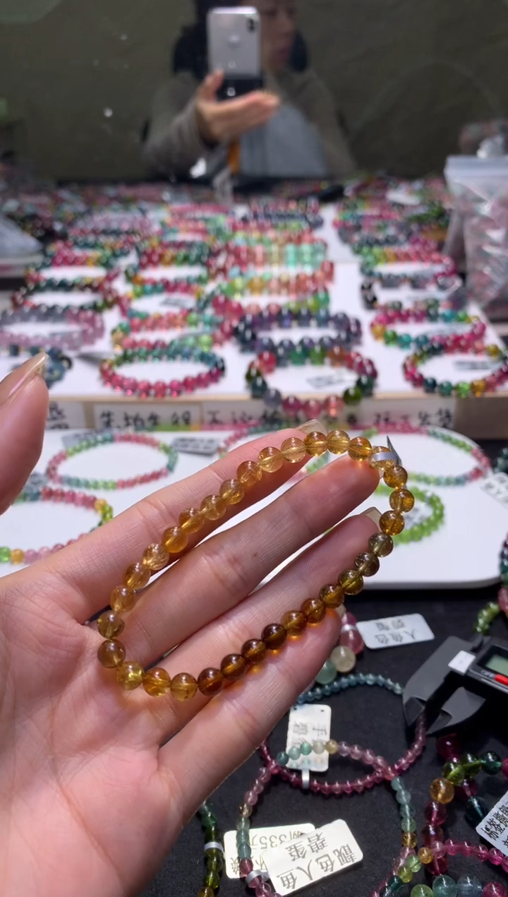 未镶嵌手串碧玺A65【天然碧玺】