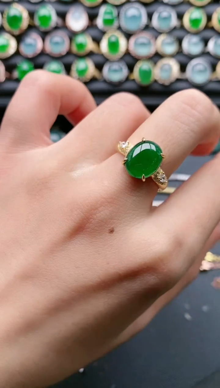 【闪购商品】翡翠戒指银S925镶嵌1111111
