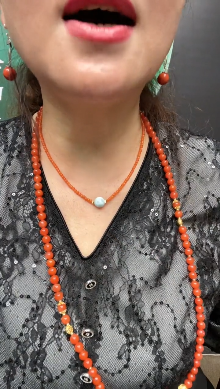 【闪购商品】南红玛瑙DIY项链银S925镶嵌多样性发1件