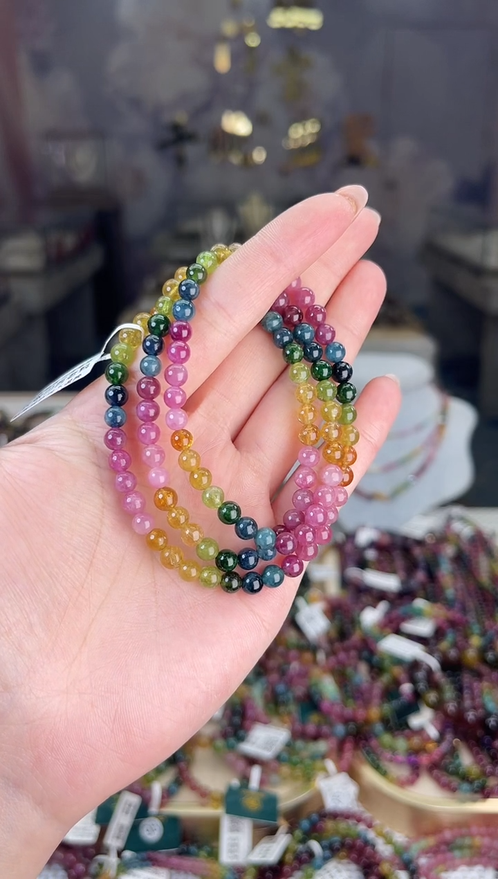 【闪购商品】碧玺/未镶嵌5mm+碧玺多圈多样性发货