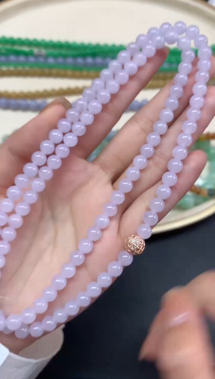 【闪购商品】翡翠项链未镶嵌珠链A474|1980