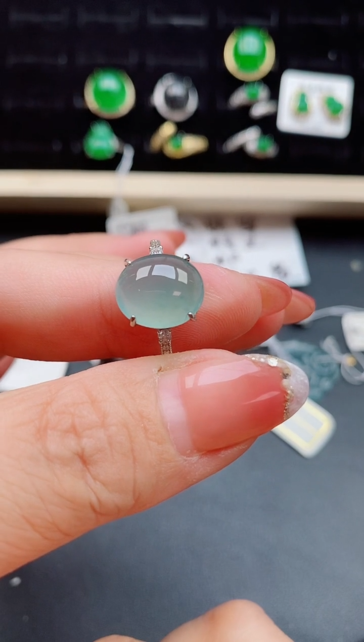 【闪购商品】翡翠戒指银S925镶嵌5080550