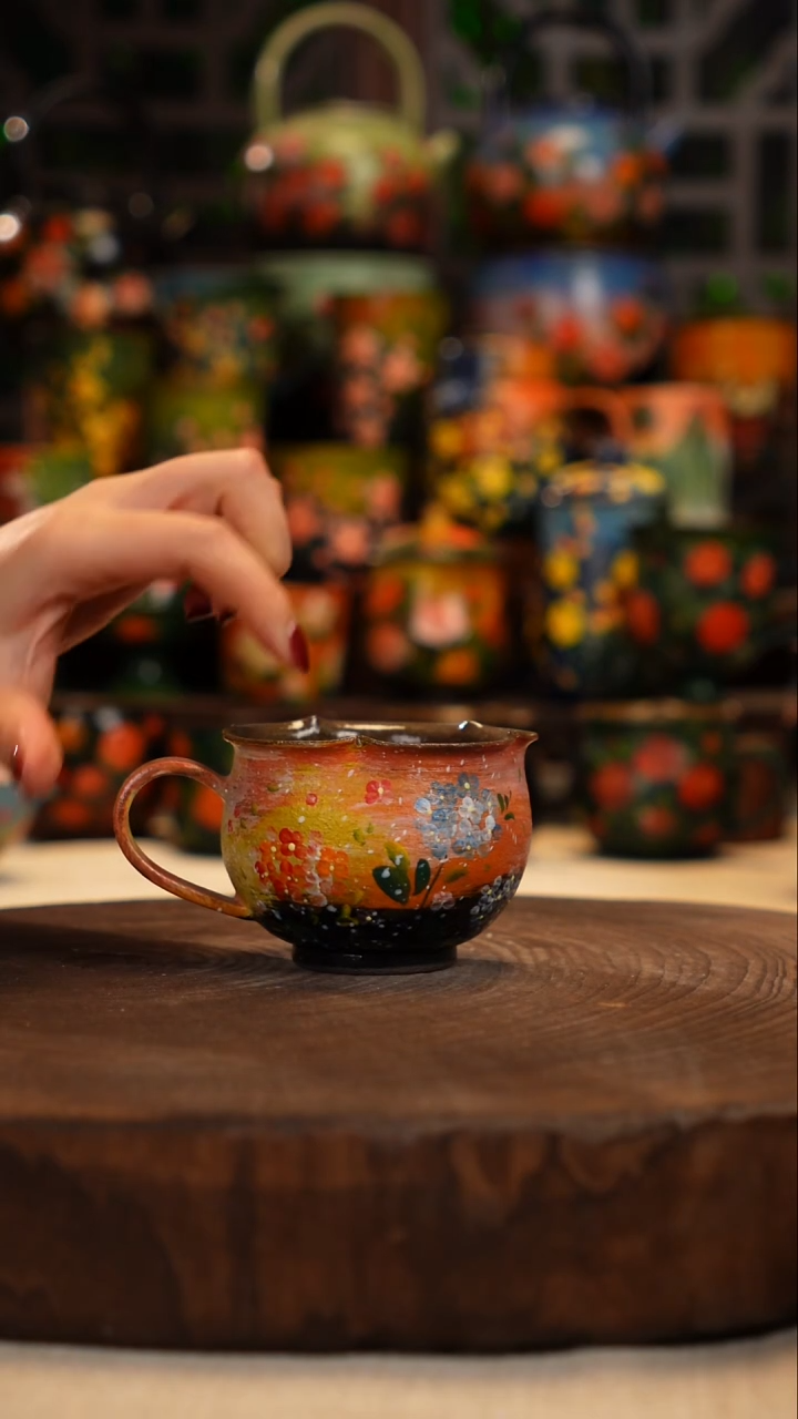 油画 釉下彩  杯子