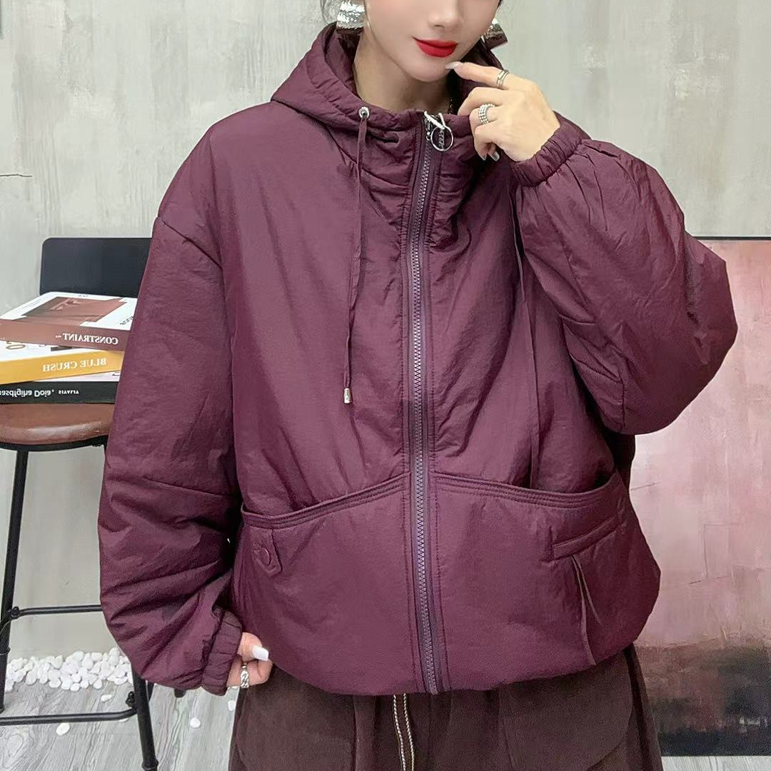 18803新款秋冬轻薄棉服休闲减龄宽松