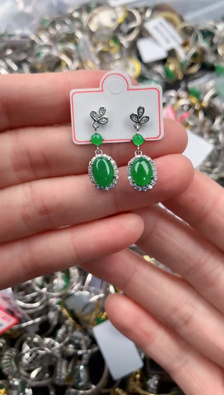 银S925镶嵌戒指翡翠333   5