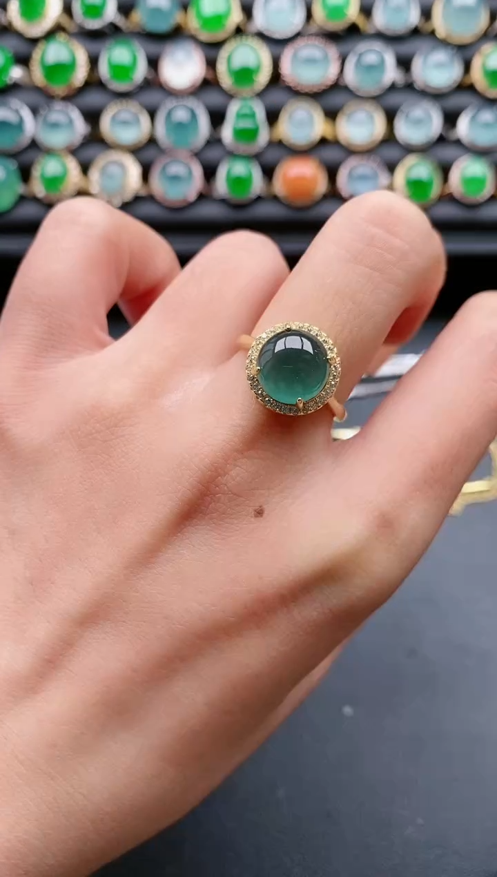 【闪购商品】翡翠戒指银S925镶嵌1111