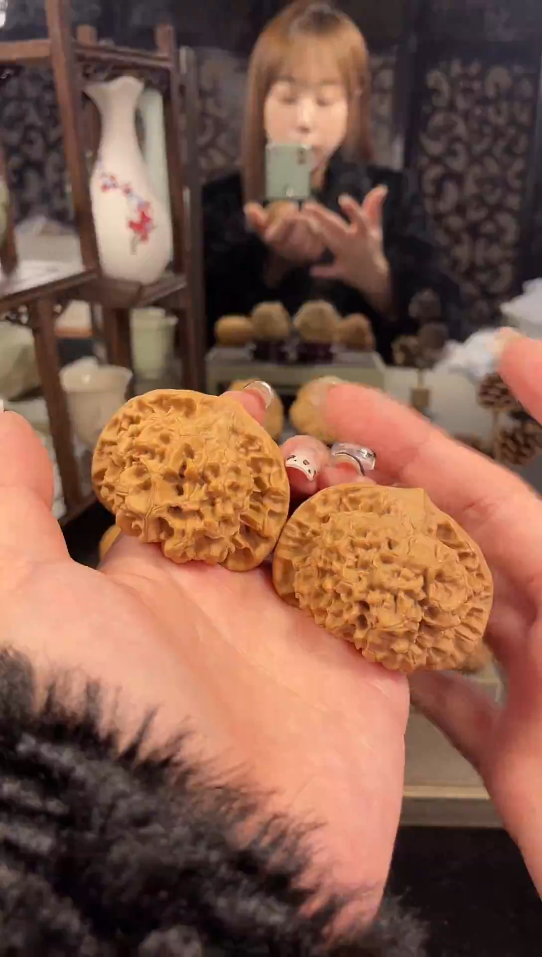 【闪购商品】文玩核桃把件官帽51尺-41