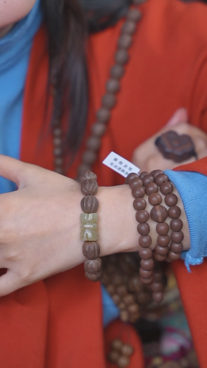 【闪购商品】泥塑次第花开 1.3瓜珠单圈手串 