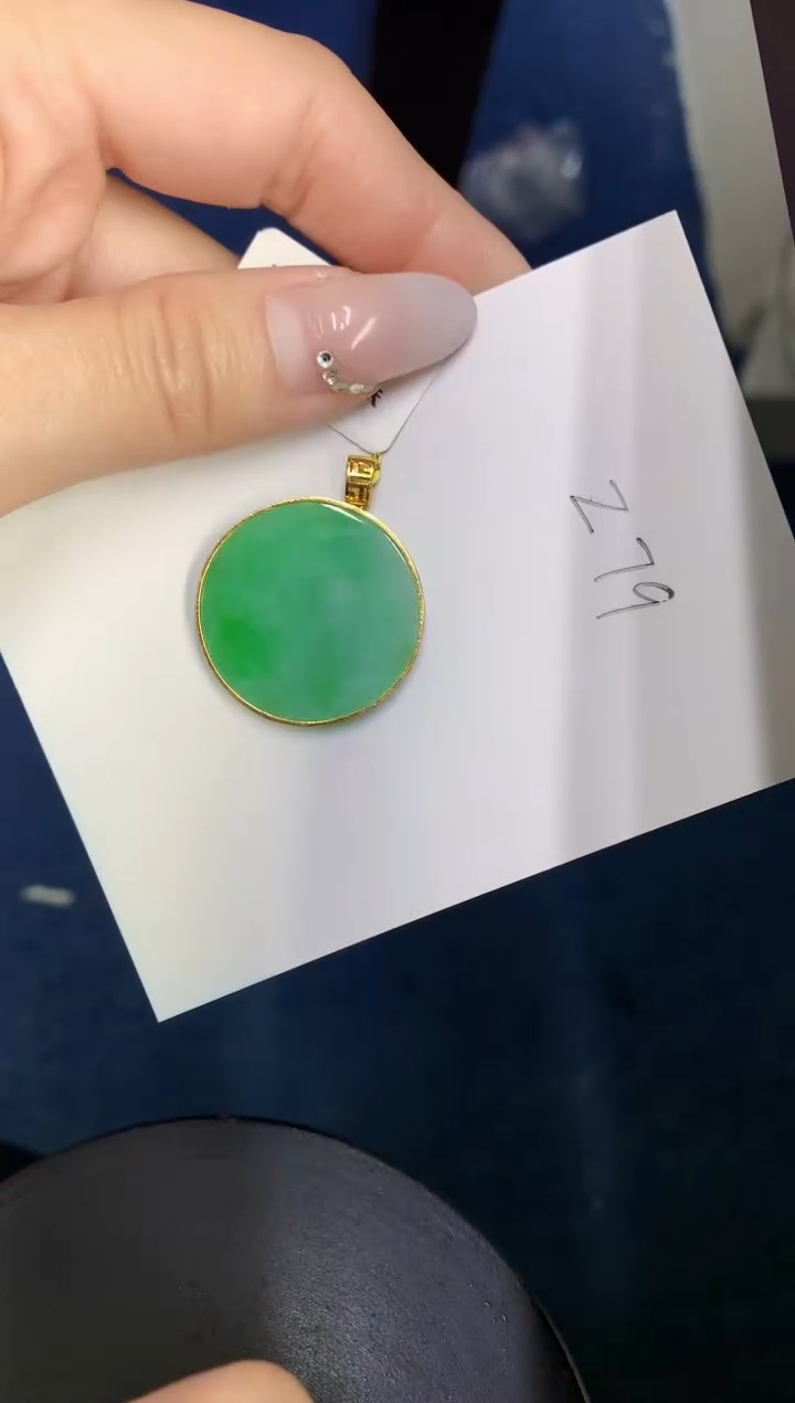 【闪购商品】翡翠颈饰18K金镶嵌0000000000