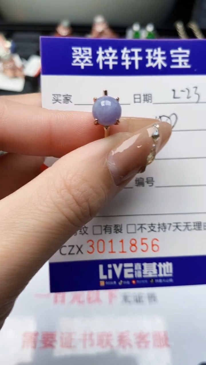 【闪购商品】翡翠戒指银S925镶嵌/1856