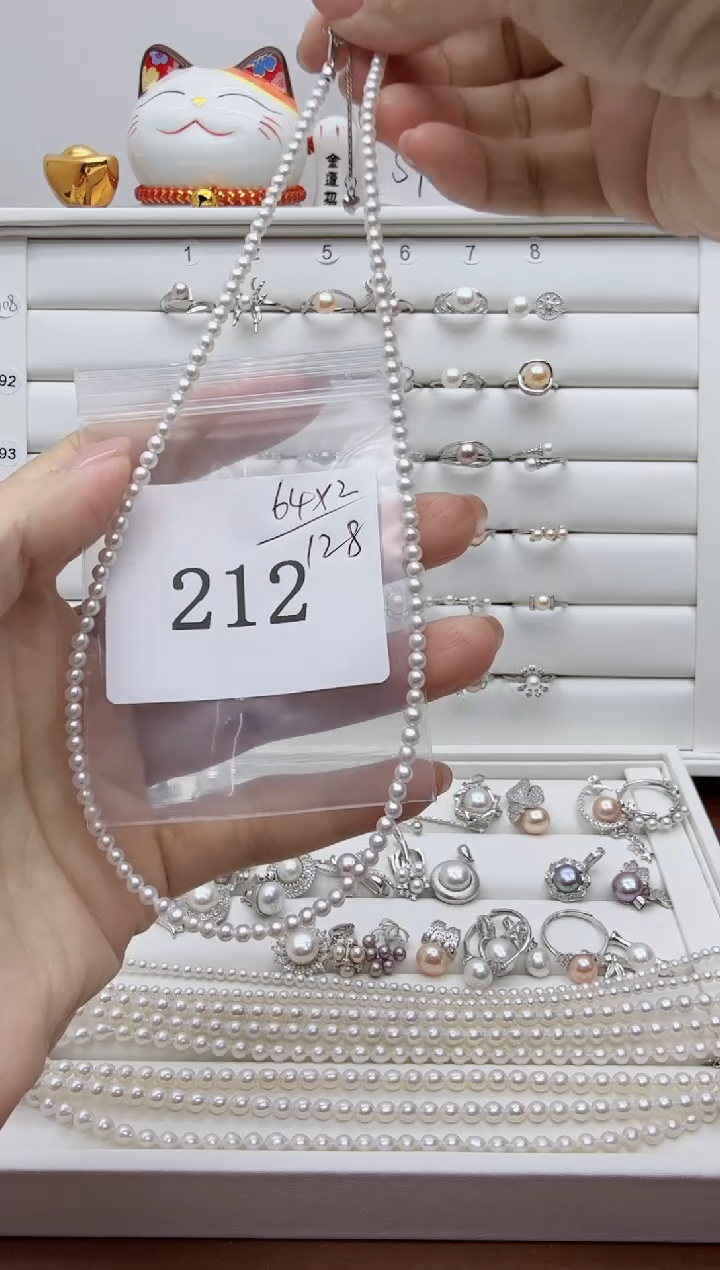 项链银S925镶嵌淡水珍珠?***啊拍2发1