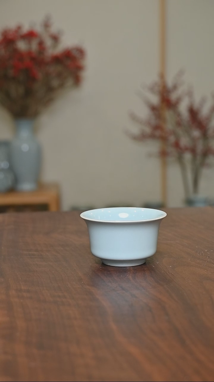 【闪购商品】其他手拉马蹄杯 天青釉 朱晓辉款