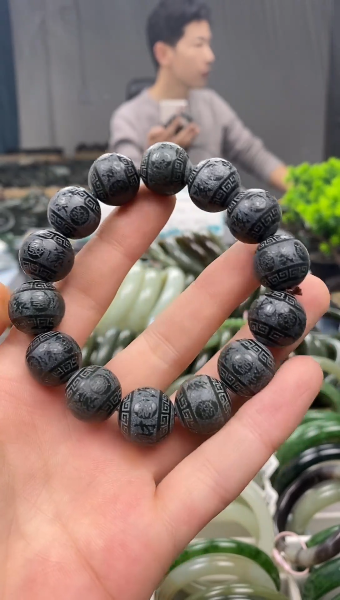 未镶嵌手镯和田玉16mm