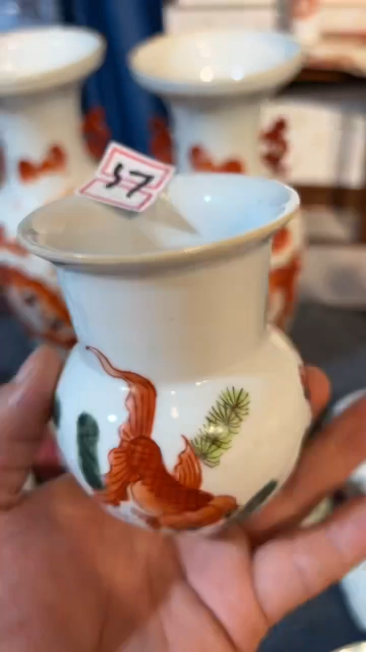 摆件瓷摆件瓷摆件金鱼扎斗