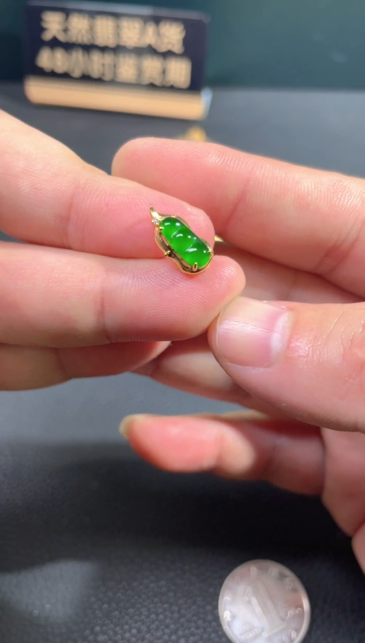 【闪购商品】翡翠颈饰18K金镶嵌翡翠