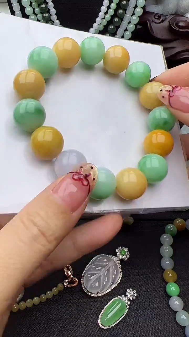 未镶嵌手串翡翠多宝手串