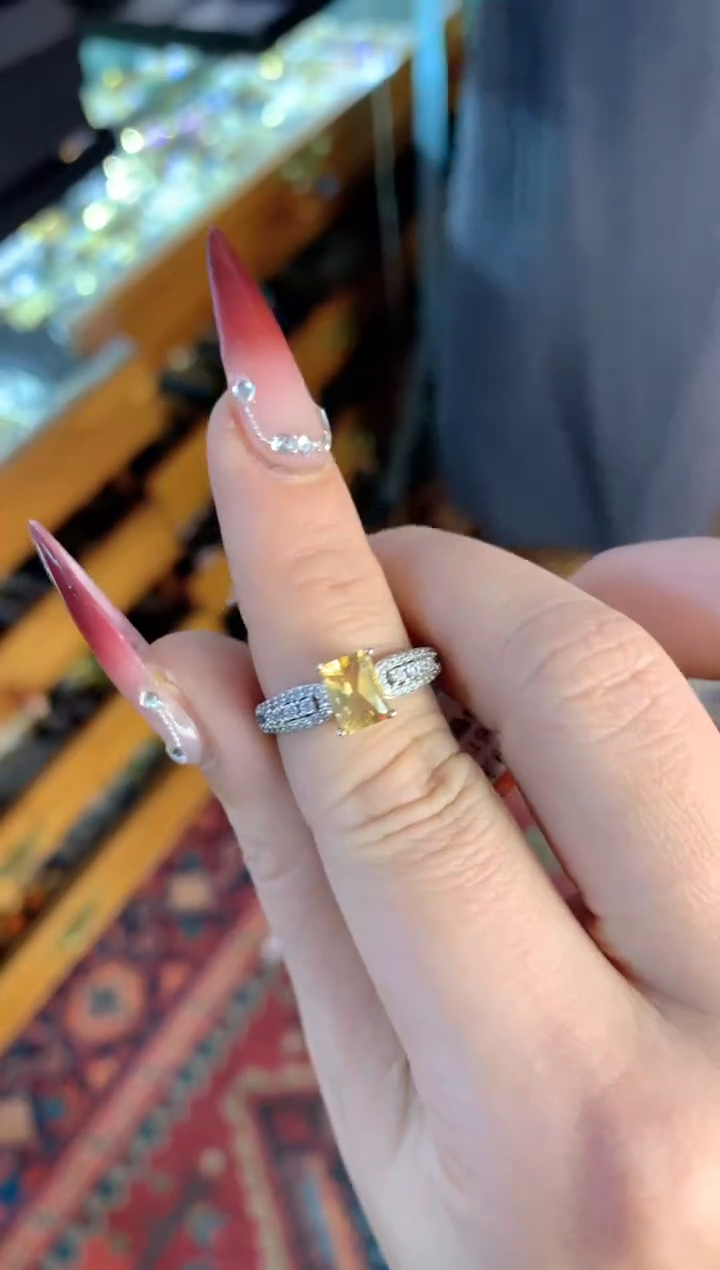 【闪购商品】水晶戒指银S925镶嵌楚楚中古珠宝甄选不退换