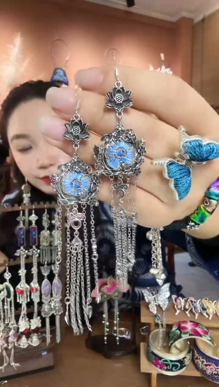 刺绣纯手工民族风耳环