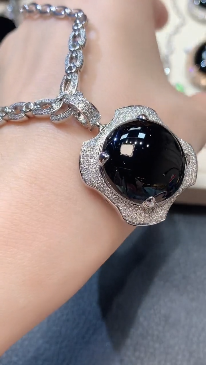 【闪购商品】翡翠18K金镶嵌套链D66一件