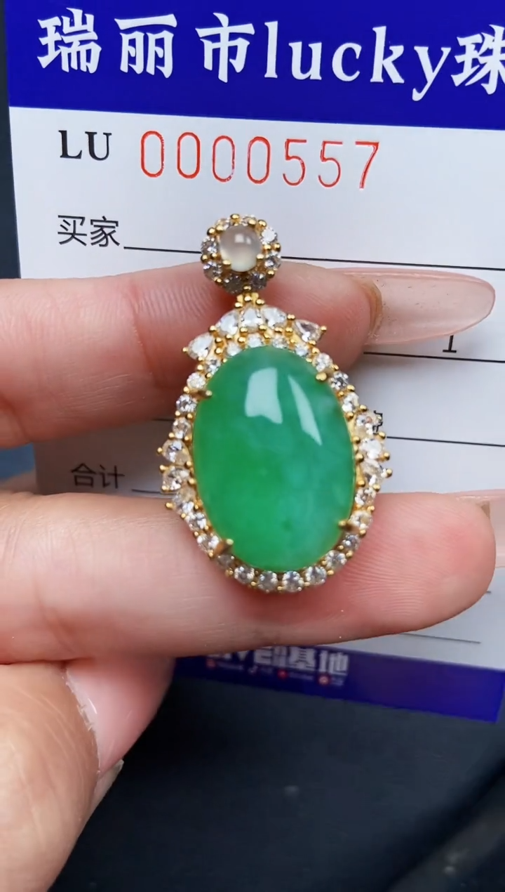 【闪购商品】翡翠颈饰银S925镶嵌0557