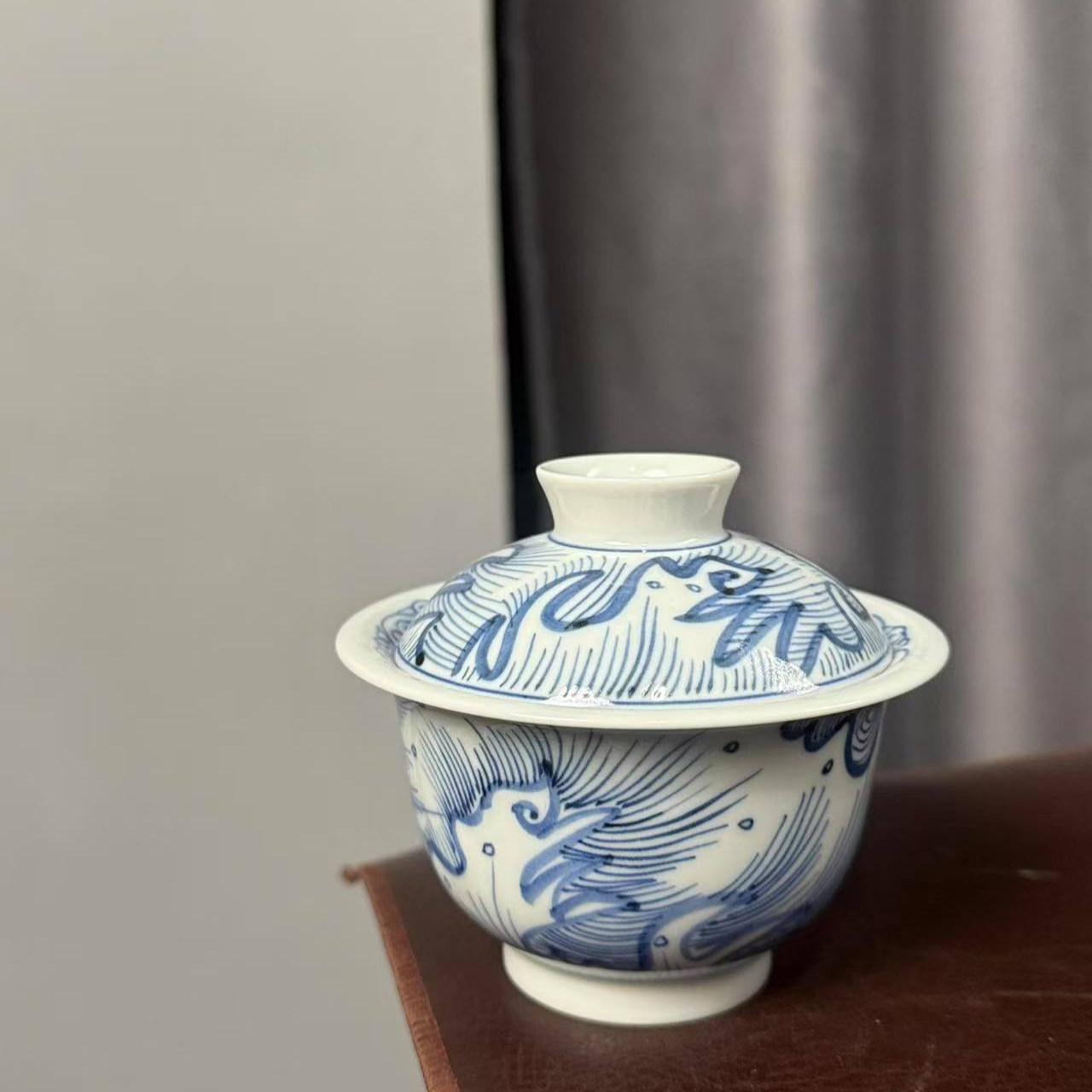 微瑕福利海浪盖碗