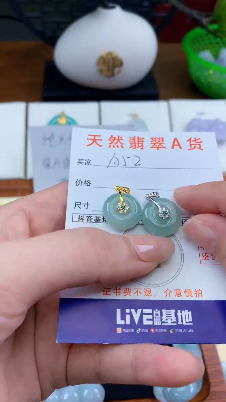 颈饰未镶嵌翡翠天然A货翡翠挂件