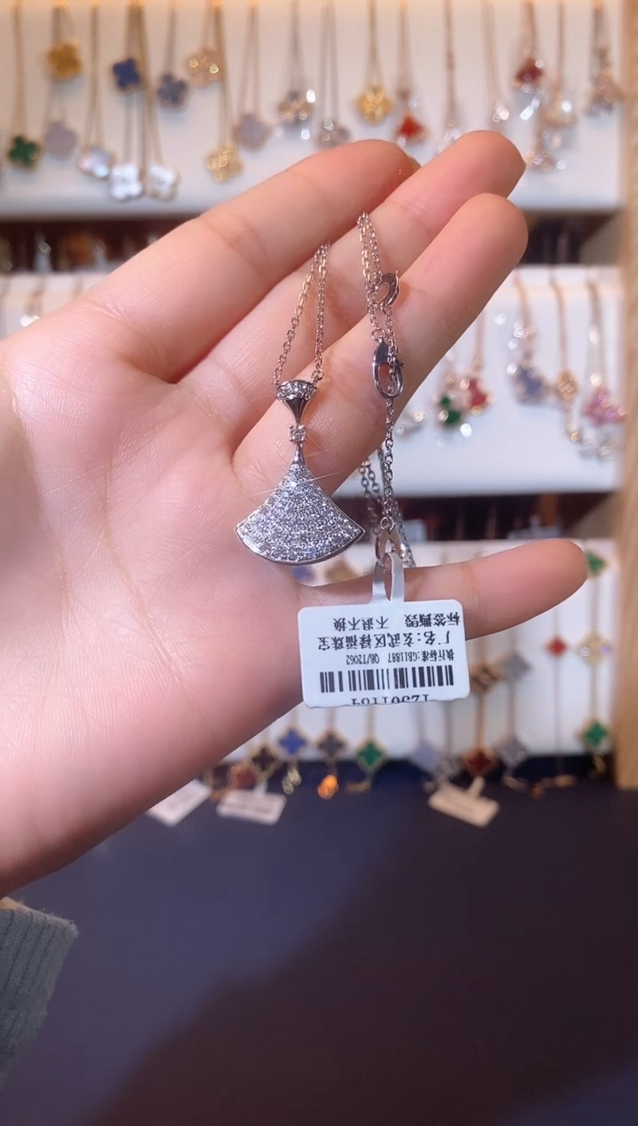 【闪购商品】钻石套链18K金镶嵌钻石k白