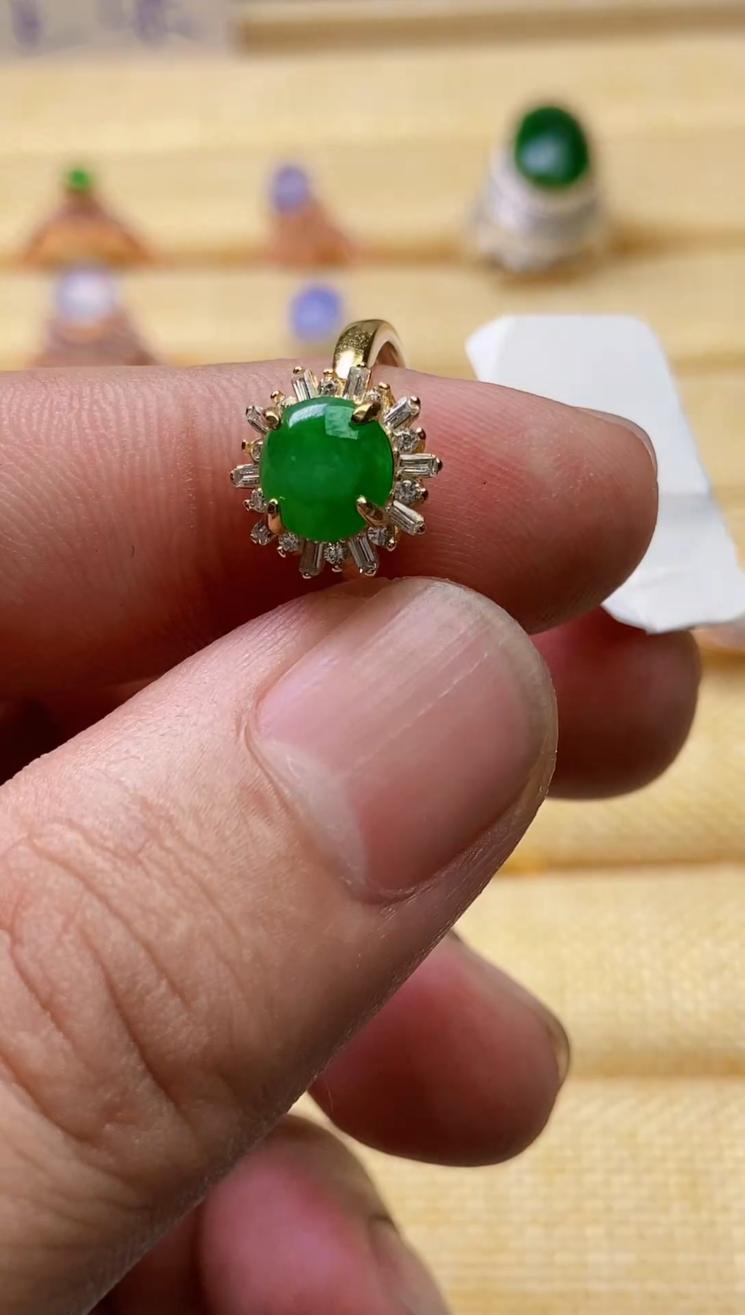 【闪购商品】翡翠戒指银S925镶嵌0000