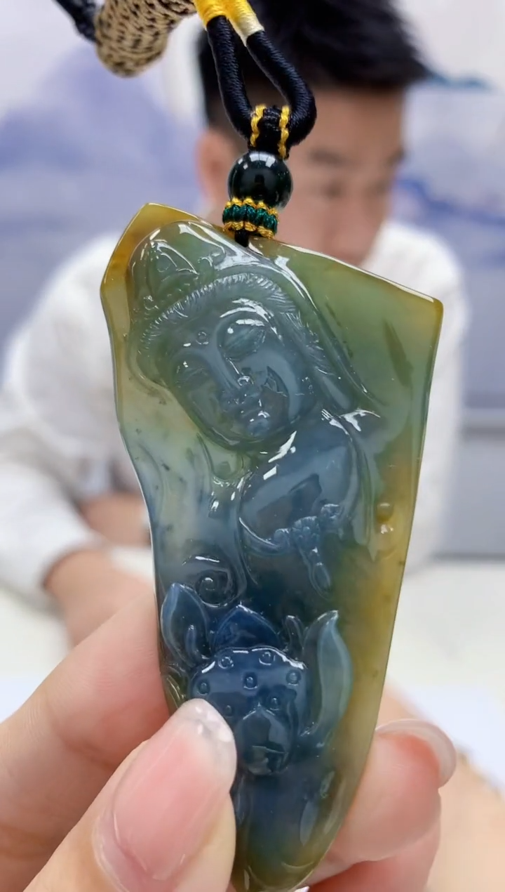 【闪购商品】定制翡翠未镶嵌5028kk-毛货挂件15