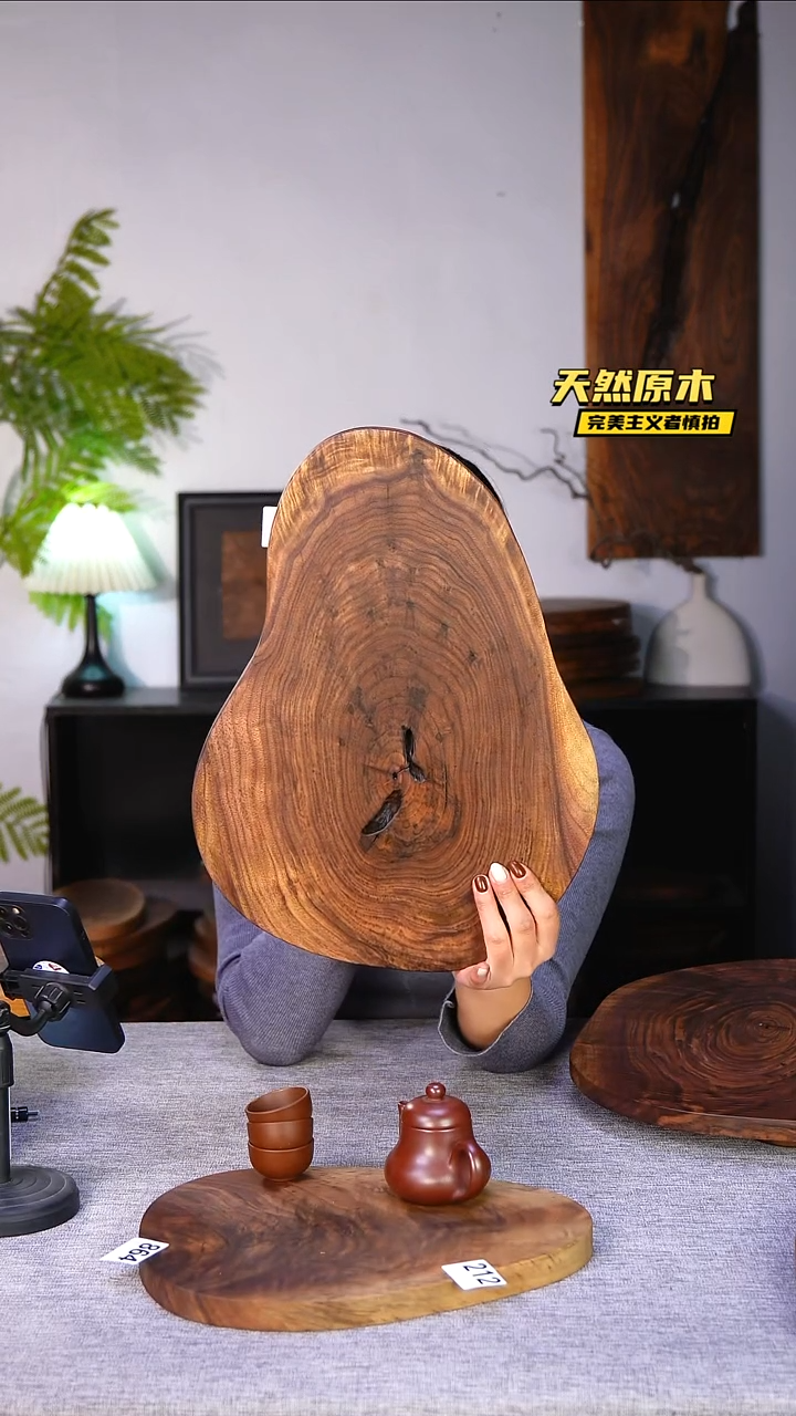 木北美黑胡桃原木.干裂疤结不属于商品质量问题完美主义者慎拍