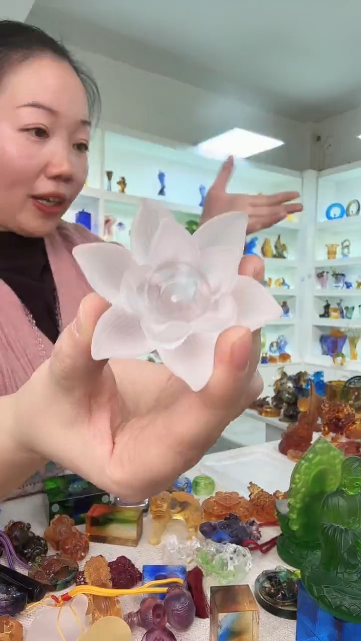 手工艺品琉璃莲花两个