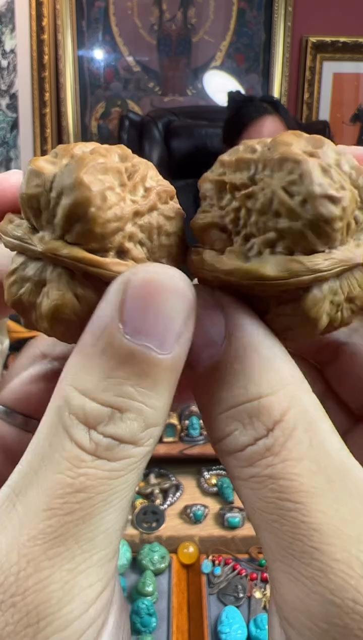 把件文玩核桃27号 蛤蟆头文玩核桃把件套装ylp38mm