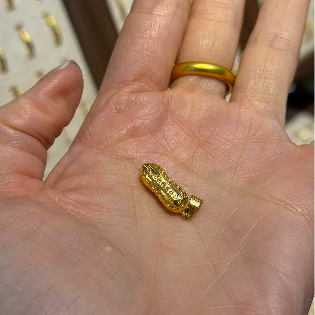 钛钢吊坠 花生吊坠-单吊坠-HG115