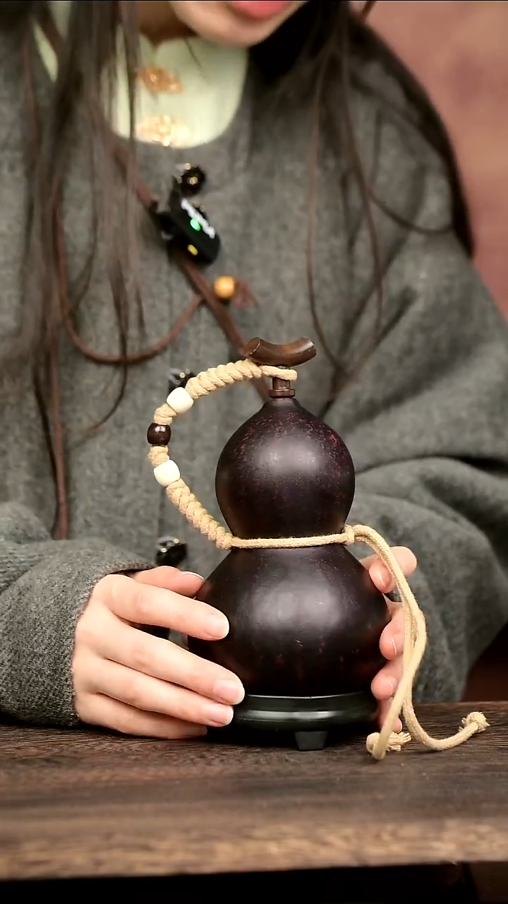 675号中药煮色  大漆葫芦水壶/酒壶 一物一拍