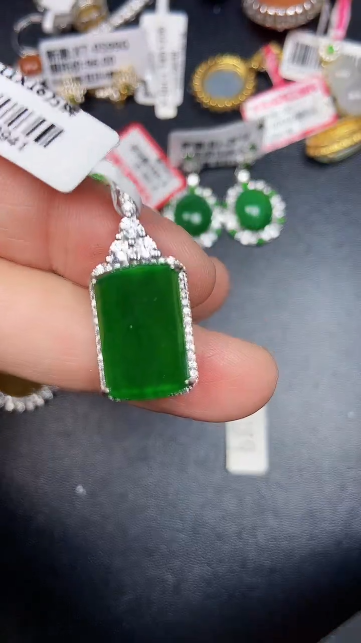 银S925镶嵌戒指翡翠1590