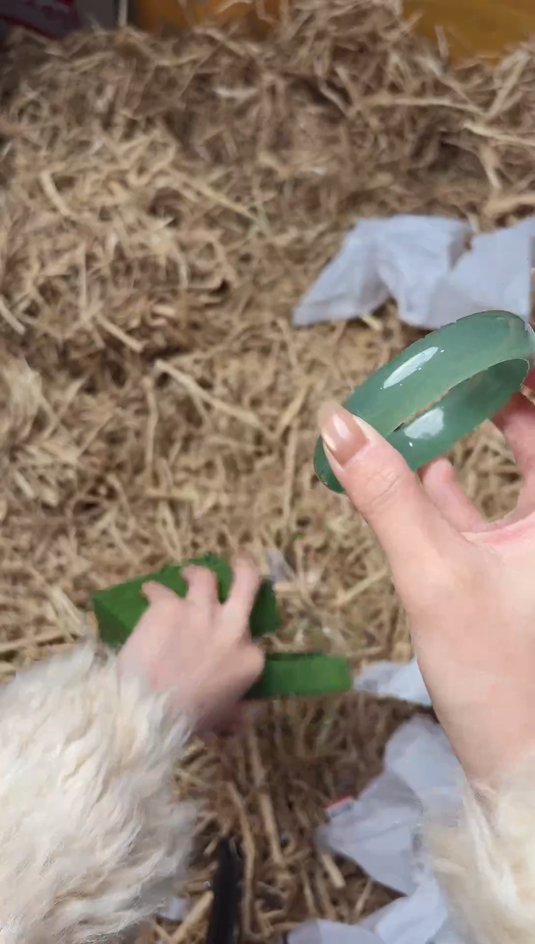 未镶嵌手镯石英质玉1506圈口58