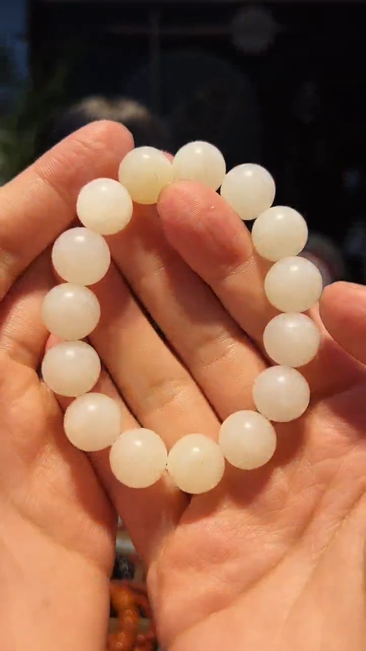【闪购商品】和田玉手串未镶嵌14+精圆